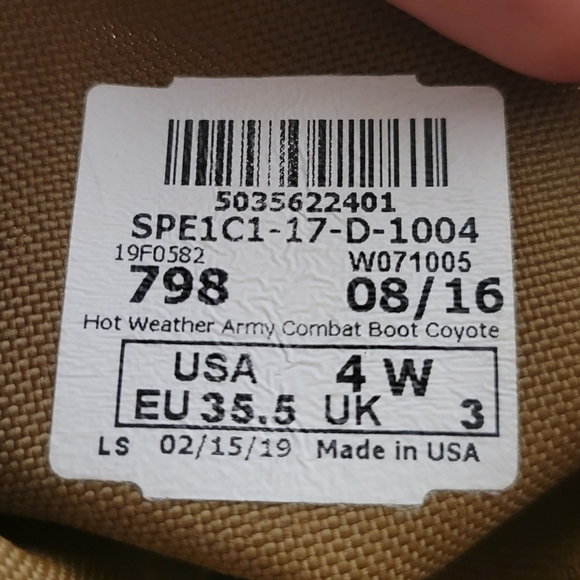 Combat Women's Army Vibram Weatherproof Boot - size (4W) - Excellent Condition - Picture 10 of 11